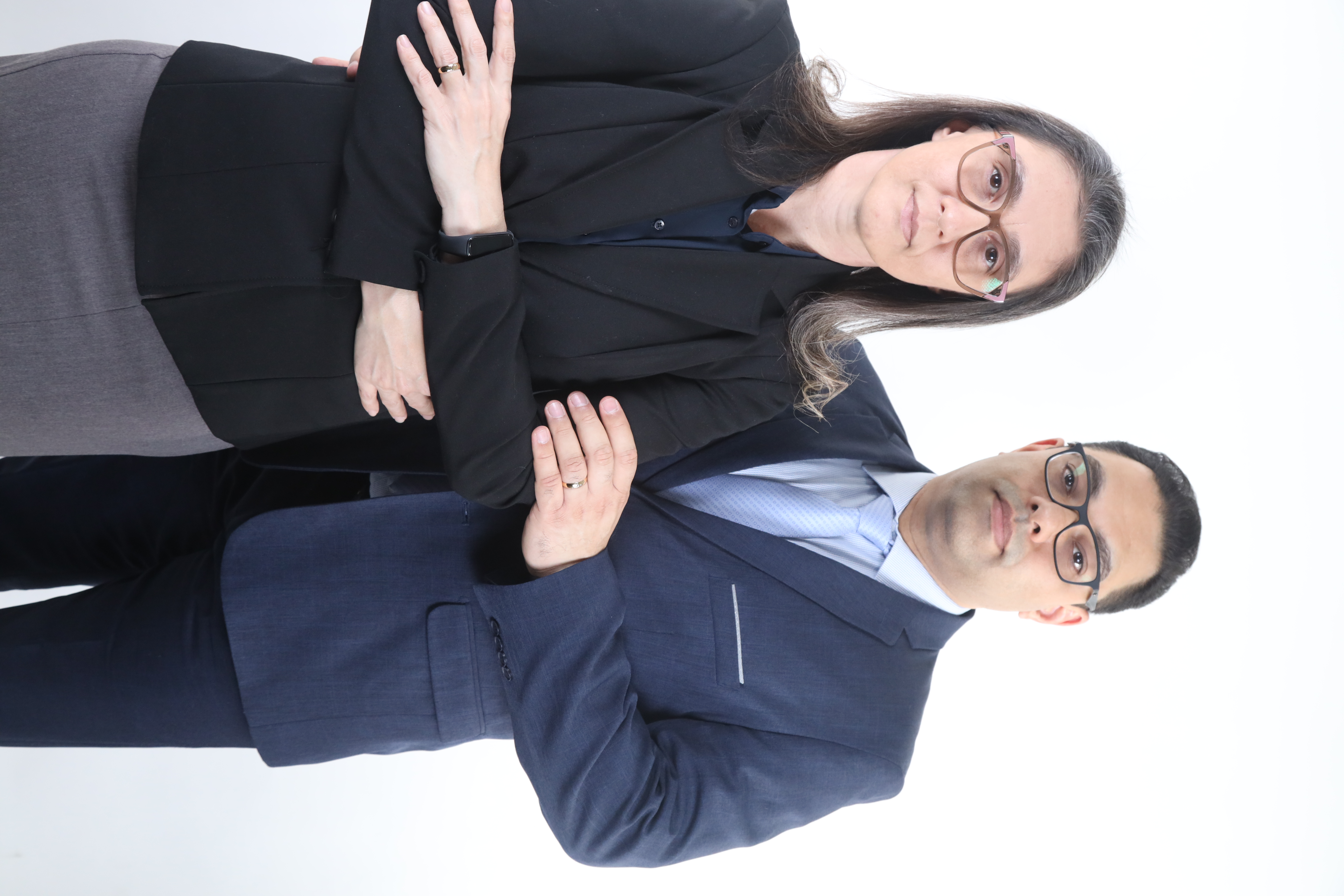 Foto do casal de advogados